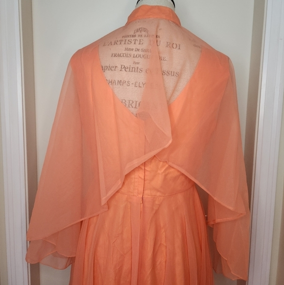 70s orange bridesmaids dress - Picture 7 of 15